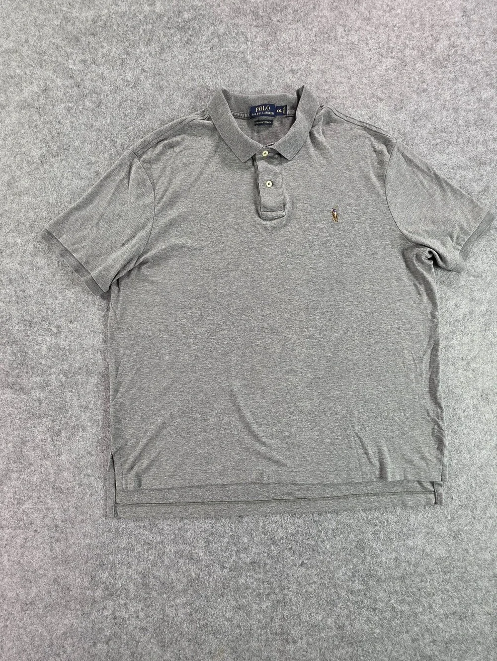 Ralph Lauren Gray Polo Shirt with Flesh Pony Pima Cotton Sz 2XL
